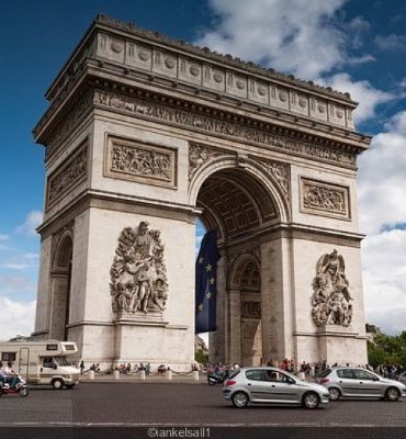 Champs-Élysées and Arc de Triomphe